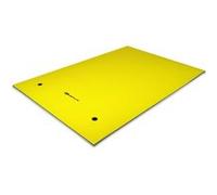 tapis flottant en mousse XPE giantex jaune 270x180cm 3 couches avec attache élastique de 3,5m capacité portante 300kg pour piscine/plage Jaune G