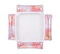 Tapis flottant gonflable transparent papillon géant transparent | Chaise flottante de piscine en forme d'aile d'ange très résistante - Hamac gonflable surdimensionné - Esthétique de luxe