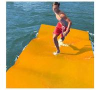 Tapis Flottant Piscine en Mousse XPE, Matelas Flottant d'eau, Tapis d'eau Enroulable, Coussin Lit pour L'extérieur, Rivière,Plage, Tapis Flottant Piscine,Orange,4.5m x 0.9m x 3.3cm