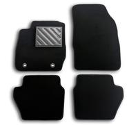 Tapis Ford Fiesta VI MK6 2008-2011, Bouton Ovale, antidérapant, Talonnette en Caoutchouc renforcé, Noir