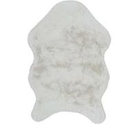 Tapis Forme Peau de Bête 60x90cm Imitation Fourrure Fine Blanc Crème - SNUGLY - ALTOBUY Blanc