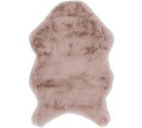 Tapis Forme Peau de Bête 60x90cm Imitation Fourrure Fine Rose - SNUGLY -