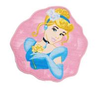 Tapis enfant - 67x67 cm - CENDRILLON Rose - Polyamide- Lavable 30° - UN AMOUR DE TAPIS