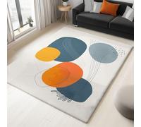 Tapis Formes Abstraites Modernes, Tapis Lavable en Machine Poils Courts 60 x 90 cm Moquette Flanelle Doux Multicolore - Descente de Lit AntidéRapant pour Decoration Salon Chambre Cuisine Bureau