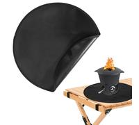 Tapis Foyer pour Solo Stove Mesa XL, 49,5cm Tapis de Cheminée Rond Tapis de Cheminée Coussin Résistant à la Chaleur Fire Pit Mat pour Barbecue d'Extérieur pour Foyer de Table