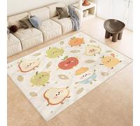 Tapis Fruit 50x80 cm Texture Douce Cachemire Anti Dérapant Tapis Enfantin Amusant 3D Imprimé Motif Nettoyage Facile à l'Aspirateur ou en Machine Convient pour Salle de Bain Cuisine Entrée Carpet
