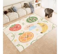 Tapis Fruit 60x120 cm Texture Douce Cachemire Anti Dérapant Tapis Enfantin Amusant 3D Imprimé Motif Nettoyage Facile à l'Aspirateur ou en Machine Convient pour Salle de Bain Cuisine Entrée Carpet