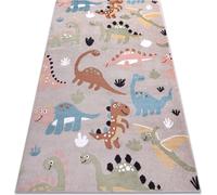 Tapis FUN Dino pour enfants, Dinosaures beige Multicolore 80x150 cm