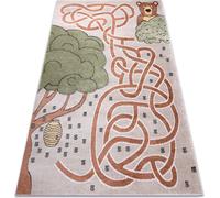 Tapis FUN Honey pour enfants, ours, abeilles beige Multicolore 200x290 cm