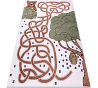Tapis FUN Honey pour enfants, ours, abeilles crème Multicolore 240x330 cm