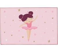 Tapis - FUN HOUSE - Danseuse Ballerine - 120 x 80 cm - Rose - Rectangulaire - Enfant
