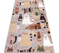 Tapis FUN Kittens pour enfants, chats beige Multicolore 160x220 cm