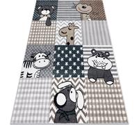 Tapis FUN Pets pour enfants, animaux gris gris 160x220 cm