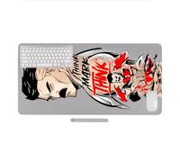 Tapis Gamer Invinc., Tapis de Bureau en Cuir pour Clavier et Souris, pour Le Streaming et Le Gaming compétitif, Souris(Grey,70cm*35cm)
