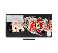 Tapis Gamer Invinc., Tapis de Bureau en Cuir pour Clavier et Souris, pour Le Streaming et Le Gaming compétitif, Souris(Black,70cm*35cm)
