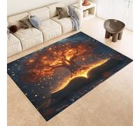 Tapis Géant 180x240 cm Impression Arbre éToile OrArt 3D Tapis Lavable en Machine Imitation Cachemire Texture Douce et Antidérapante Idéal pour Salon Chambre Maison de Campagne et Salle de Yoga