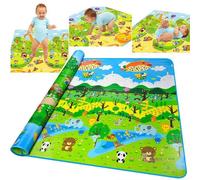 Tapis Géant Amis De La Jungle Coussin Ramper Couverture Enfant