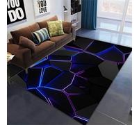 Tapis Géométrie Illusion 3D Tapis de Salon Chambre Ados Hommes Tapis de Flanelle Tapis Gaming Adolescent Vision Illusion Gamer Tapis de Chaise de Jeu Tapis pour Chambre Enfant, 100x150 cm, Color 6