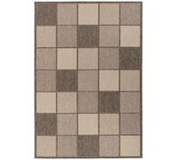 Tapis Géométrique à Poils Plats Splash Crème 120 x 170 cm Beige G