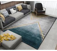 Tapis géométrique à tissage plat pour le salon, tapis rectangulaire gris-bleu, décoration de chambre de jeunes, tapis esthétique pour jardin extérieur, 160 x 200 cm