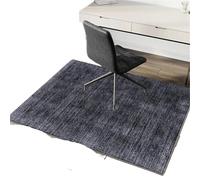 Tapis géométrique Bureau d'étude d'ordinateur Chaise de Sport électronique Tapis antidérapant Chambre à Coucher Pied rectangulaire décorer pour Sols(Deep Gray,40x60cm)