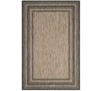 Tapis Géométrique en polypropylène Beige/Noir 160 x 231 cm