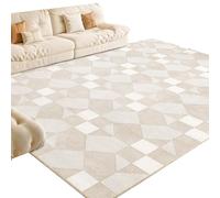 Tapis Géométrique pour Salon, Fausse Laine, Tapis pour Chambre À Coucher, Bureau, Chambre d'enfant, Piano, Batterie, Tapi pour Animaux Domestiques(200cmX350cm)