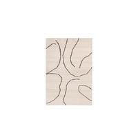 Tapis Gesso 140x200 de Ferm Living Blanc cassé/Figue Foncé