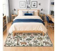 Tapis girafe, éléphant tropical, tigre, vert, tapis d'intérieur rectangulaire qui ne perd pas ses poils pour salon, couloir, bureau, 1,2 x 1,8 m