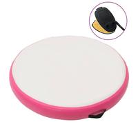 Vidaxl Tapis Gonflable De Gymnastique Avec Pompe 100x100x10cm Pvc Rose