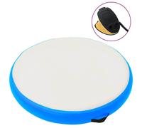 Vidaxl Tapis Gonflable De Gymnastique Avec Pompe 100x100x20cm Pvc Bleu
