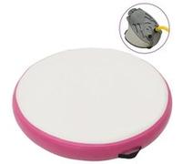 Vidaxl Tapis Gonflable De Gymnastique Avec Pompe 100x100x15cm Pvc Rose