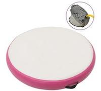 Tapis gonflable de gymnastique avec pompe 100x100x20cm PVC Rose Noir G