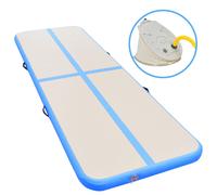 Tapis Gonflable de Gymnastique avec Pompe 400x100x10 cm PVC Vert Yoga vidaXL