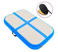 Tapis gonflable de gymnastique avec pompe 60x100x20 cm PVC Bleu