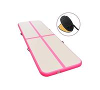 Tapis gonflable de gymnastique avec pompe 400x100x10cm PVC Rose