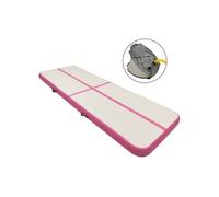Tapis gonflable de gymnastique avec pompe 500x100x15cm PVC Rose