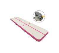 Vidaxl Tapis Gonflable De Gymnastique Avec Pompe 600x100x20cm Pvc Rose