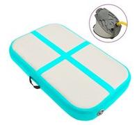 Tapis gonflable de gymnastique avec pompe 60x100x10 cm PVC Vert Noir G