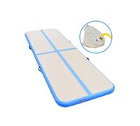 Tapis gonflable de gymnastique avec pompe 800x100x10cm PVC Bleu
