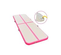 Tapis gonflable de gymnastique avec pompe 800x100x10cm PVC Rose