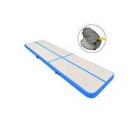 Tapis Gonflable de Gymnastique avec Pompe 400x100x10 cm PVC Vert Yoga vidaXL