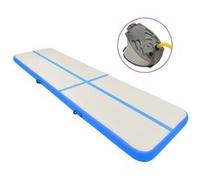 Tapis Gonflable de Gymnastique avec Pompe 400x100x10 cm PVC Vert Yoga vidaXL