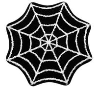 Tapis Gothique Halloween décor araignée Web natte de Bain Non Glissant 27 Pouces Dessin animé de Bain Blanc Tapis Salle Douche en Peluche lavables pour la Maison
