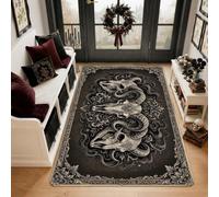 Tapis gothique triple mouton crâne crânes Halloween 0,9 x 1,5 m