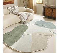 Tapis Grand Format De Forme Irrégulière, en Fausse Laine Douce, Lavable, pour Salon, Chambre, Cuisine, Bureau, Moquette Épaisse, Tapis pour Chien Ou Chat(Pattern B,40cmx60cm)