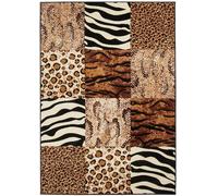 tapis grand salon 280x365 tissé beige rectangle motif animaux LYN1 SAVANA