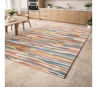Tapis Grand Salon Chambre Salle a Manger Antidérapant Lavable en Machine, Rug Abstrait Moderne Beige Rouge Bleu Jaune Gris Orange Vert, coloré, 200 x 280 cm
