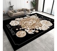 Tapis Grande Taille 180x240 cm Constellation du Lion Imitation Cachemire Lavable Impression Florales Bohême 3D Fond Silencieux pour Couloir Spacieux Home Cinéma ou Appartement Lumineux Q-26