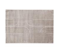 Tapis graphique rectangulaire taupe 160 x 230 cm MAGNUS